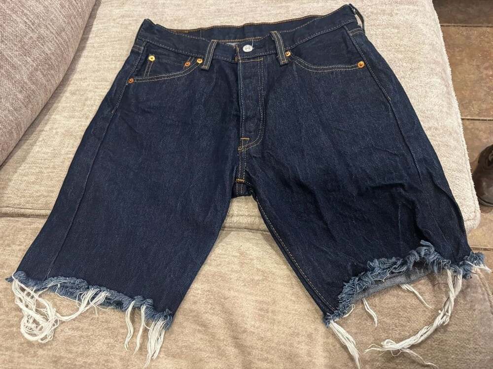 Levi's 501 Button Fly Cut-Off Denim Shorts
